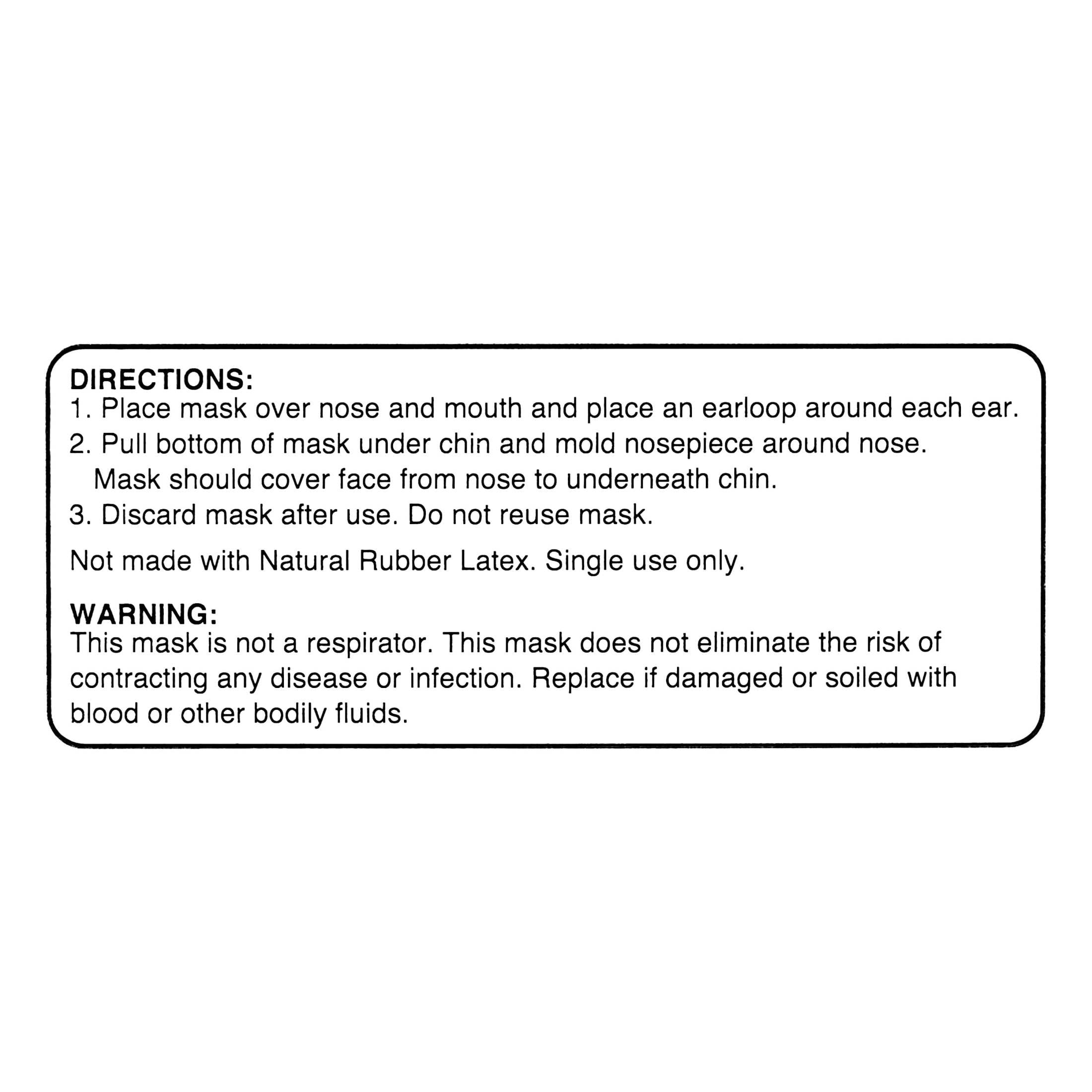 (2 pack) Equate Ear Loop Face Masks, 25 Count