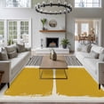 thumbnail image 3 of Area Rug for Living Room, Yellow Non-Slip Indoor Large Carpet for Bedroom/Dining Room, Modern Painting Farmhouse Striped Abstract Art Washable Low-Profile Rectangle Floor Runner Rugs - 6 x 9 Ft, 3 of 8