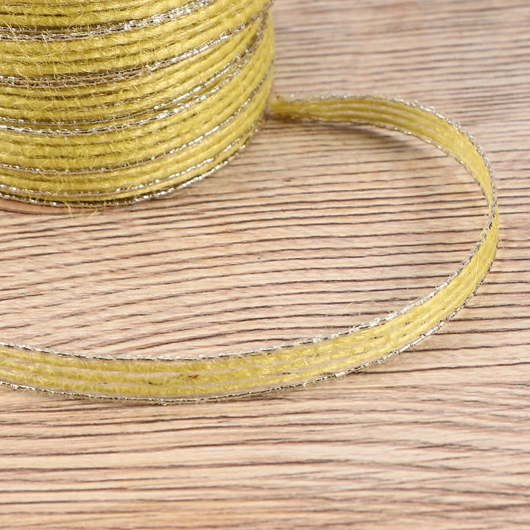 Colored Braided Rope Weaving Webbing Home DIY Craft Fishing Line Pattern  Burlap Ribbon (10m, Yellow)
