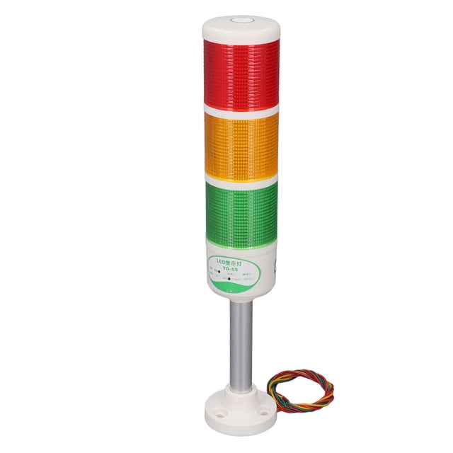 LED S ignal Tower Stack Lights, 3 Layer Industrial S ignal Warning Lights, Column Tower Lamp Andon Lights, Column S ignal Tower Indicator Lamp Beacon, Industrial Warning Lights