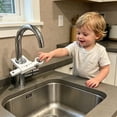 thumbnail image 3 of Adjustable Faucet Handle Lock, Childproof Water Tap Safety Guard, Universal Fit for Kitchen/Bathroom, Toddler Proofing, 7.1" Length(White), 3 of 5