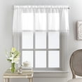 thumbnail image 2 of Mainstays Macrame Tailored Curtain Valance, Single Panel, White, 50'' W x 18" L, 2 of 5