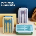 thumbnail image 2 of POINTERTECK Lunch Box 1 Set Lunch Box with Lid Leakproof Plastic Separate Compartments Bento Case Household Supplies, 2 of 6