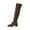 Brown, variant on Work Boots for Men TKYCMSUAKI Women's Thigh High Block Heel Over The Knee Boots Pull On Zipper Faux Suede Booties Fashion Low Block Heel Riding Boots Winter Low Flat Heel Long Boots