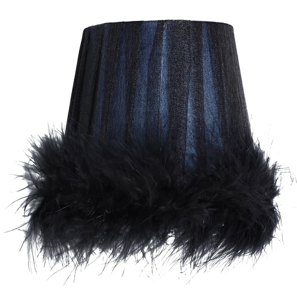 1 unid Pantalla de plumas Pantalla interior de la lámpara de la lámpara de la noche Accesorio de la decoración de la cama