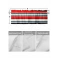 thumbnail image 4 of Valances for Windows Red Black Brush Rod Pocket Cafe Window Treatments Valance Curtains for Kitchen Bathroom Laundry Basement Windows 56"x16", 4 of 9