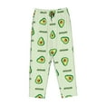 thumbnail image 4 of Sigee Green Avocado Print Women's Soft Pajama Pants - Breathable and Comfortable Lounge Sleep Bottoms with Elastic Waistband and Pockets-Small, 4 of 9