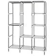 thumbnail image 5 of Portable Closet, 71-Inch Portable Wardrobe Storage Shelves, Non-Woven Fabric, Stable and Easy Assembly Grey Portable Closets for Hanging Clothes, 5 of 9
