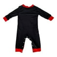 thumbnail image 3 of Matching Family Pajamas Sets Christmas PJ's Letter Plaid Printed Long Sleeve Tee and Bottom Loungewear or One-Piece Jumpsuit, 3 of 5