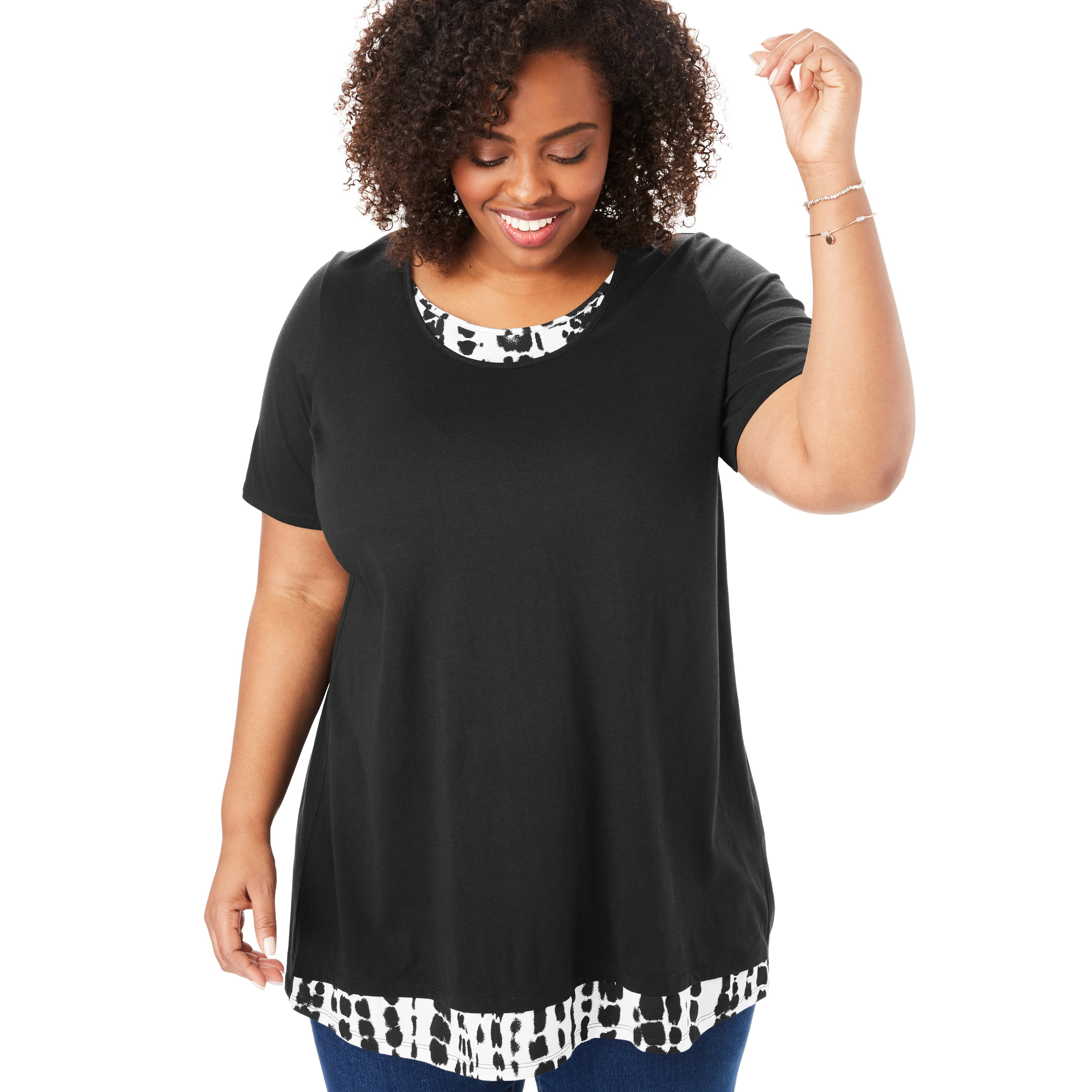 layered look plus size tops