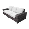 thumbnail image 3 of Castello Patio Furniture Sets 4-Piece Outdoor Furniture Conversation Set with Patio Sofa with Seat Cushions and Outdoor Patio Table for Outside Outdoor Patio Furniture Water Resistant Sofa Set, Brown, 3 of 6