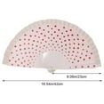 thumbnail image 3 of Byfri White Spanish Double-Sided Dot Folding Hand Fan Vintage Style for Dance Photo Prop 9.06inch, 3 of 7