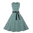 thumbnail image 1 of Pompotops Robes d'Été pour Femmes Plage Imprimé Floral Sans Manches Robe Débardeur, 1 of 8