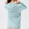thumbnail image 4 of GA WEIHUA Women's UPF 50+ UV Sun Protection Hooded Jacket Full Zip Workout Shirts Long Sleeve Sun Hoodies Lightweight Long Sleeve Shirt Hiking Outdoor Athletic with Pocket,Sky Blue,XXXL, 4 of 8