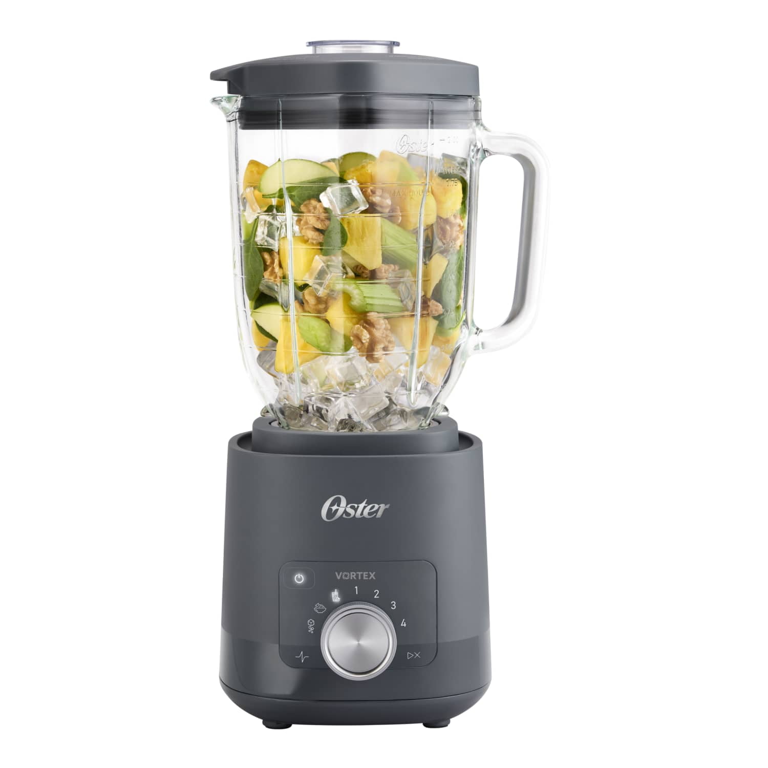 Oster 1200-Watt Vortex Programmable Blender With 7 Cup Glass Jar & All-Metal Drive, Mussel