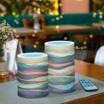 thumbnail image 3 of Yayeee Flameless Candles with Remote Flickering Battery Operated Multi Color Changing, Artistic Desert Pattern, 3 of 7