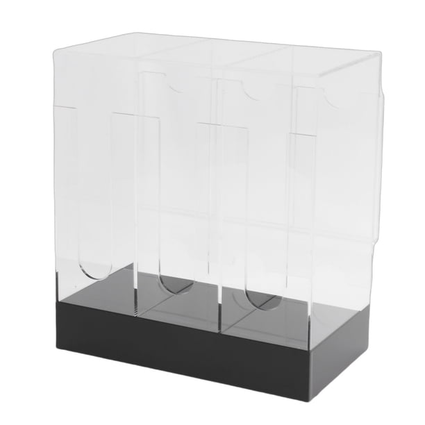 Dispensador De Paquetes De Refuerzo De 3 Ranuras Para Tarjetas, Organizador De Soporte De Exhibición De Tarjetas Acrílicas Con Base Negra Para Tarjetas Coleccionables, Tarjetas