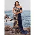 thumbnail image 4 of AURA Women Plus Size Mermaid Sequin Evening Gown Sleeveless Elegant Formal Dress, 4 of 8