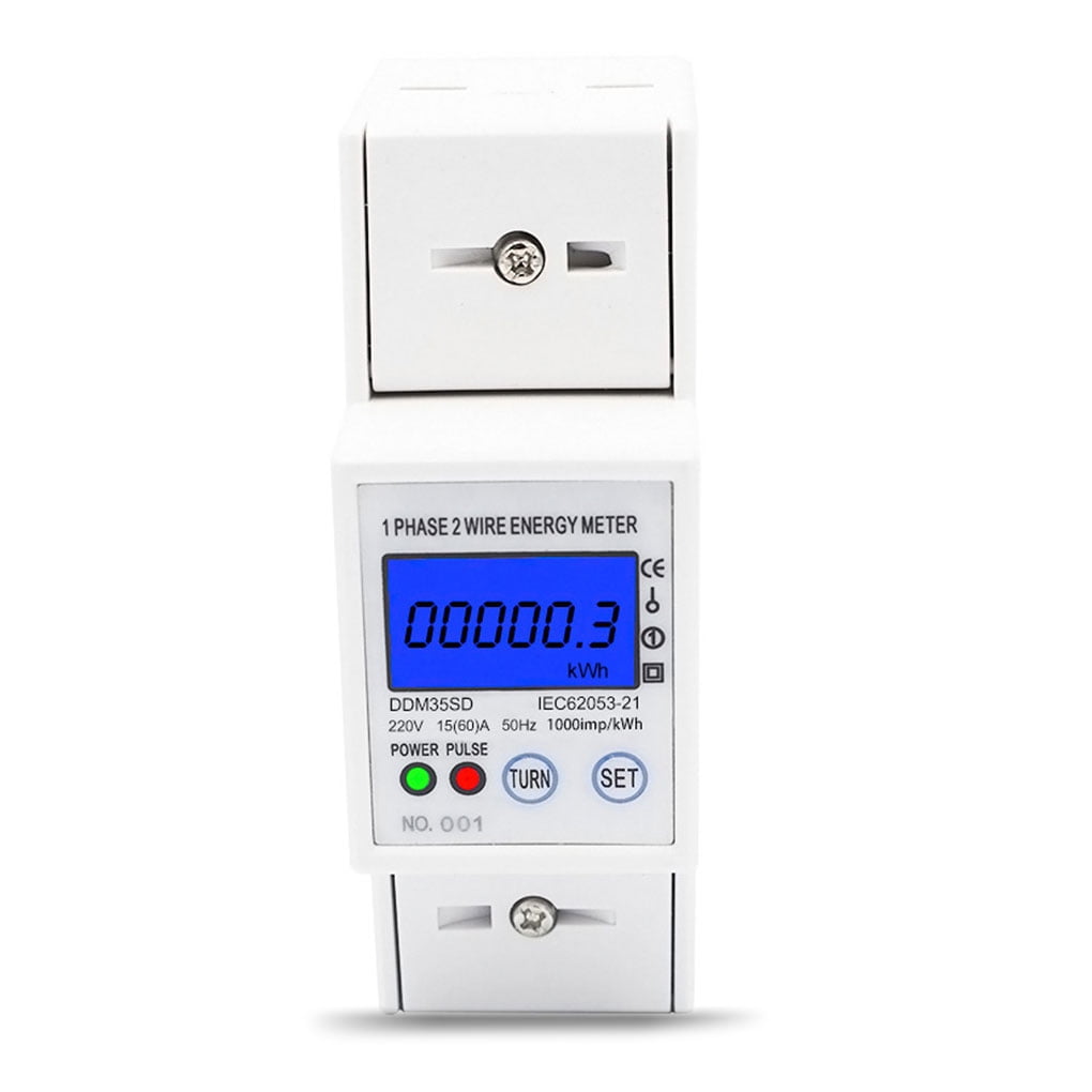 Toma Two Wire DIN Rail Electric Energy Meter 50/60Hz Railmounted Digital Display Power
