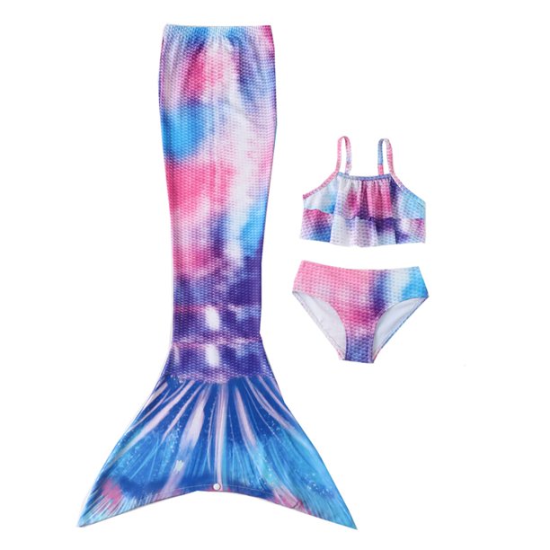 Mermaid Tails for Swimming Girls Bathing Suits Swimsuit Princess Swimwear Bikini Set for 114