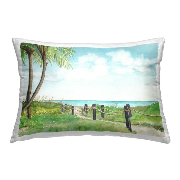 Stupell Industries Tropical Path Scenery Decorative Printed Throw Pillow Design by Christine Reichow