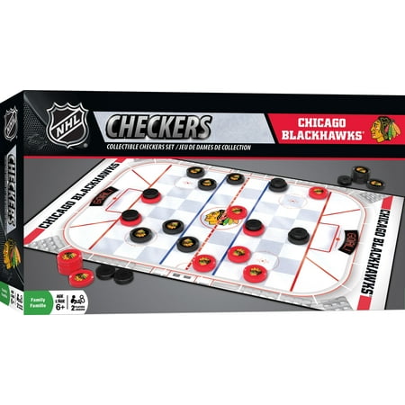 UPC: 0705988414831 | MasterPieces Officially licensed NHL Chicago Blackhawks Checkers Board Game for Families and Kids ages 6 and Up