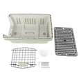 thumbnail image 2 of Plastic Dog Kennel, Spacious Design Cat Carrier Breathable Mesh Air Circulation Plastic Dog Crate Lightweight and Portable Travel Dog Carrier for Outings and Activities, 2 of 7