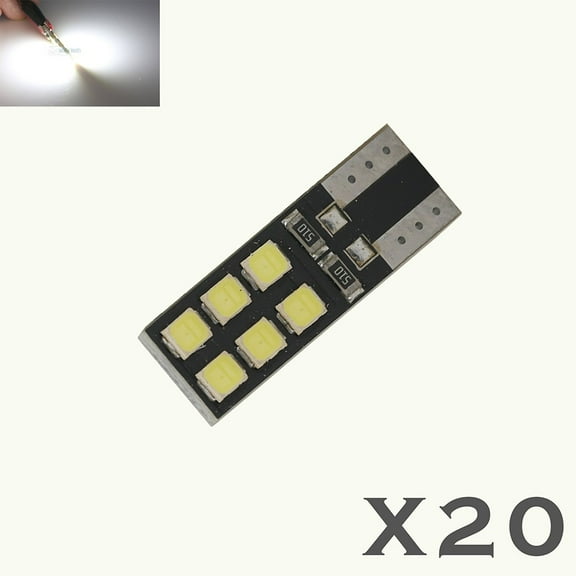 20X 6000K White T10 921 RV Trailer Interior SMD Light Bulbs Fits select: 2011-2015 CHEVROLET SILVERADO, 2004-2010 FORD F150