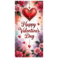 thumbnail image 3 of Valentine's Day Backdrop Romantic Roses Happy Valentine's Party Banner Love Decorations Photography Props Event Background, 3 of 4
