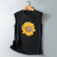 thumbnail image 2 of Hauts Grande Taille pour Femmes Imprimé Tournesol Sans Manches Débardeur Été & Printemps Col Rond Décontracté Ample Tee-Shirts Confortables, 2 of 5