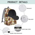 thumbnail image 4 of Highland Cow and Sunflower Print Backpack for School, Cute School Bag with Adjustable Shoulder Straps and Padded Back, 15.7"x11.8"x5.5", 4 of 5
