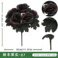 thumbnail image 6 of Artificial Black Roses for Halloween Decorations, Faux Flower Bouquet for Fall Home Decor, Spooky Floral Arrangements for Party Table Centerpiece, 6 of 6
