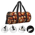 thumbnail image 3 of Fotbe Vintage Basketball Bolsa Deportiva de Lona Plegable con Estampado, Bolsa de Gimnasio con Bolsillo Seco/Húmedo, Bolsa de Viaje Ultraligera de Gran Capacidad, 3 of 6