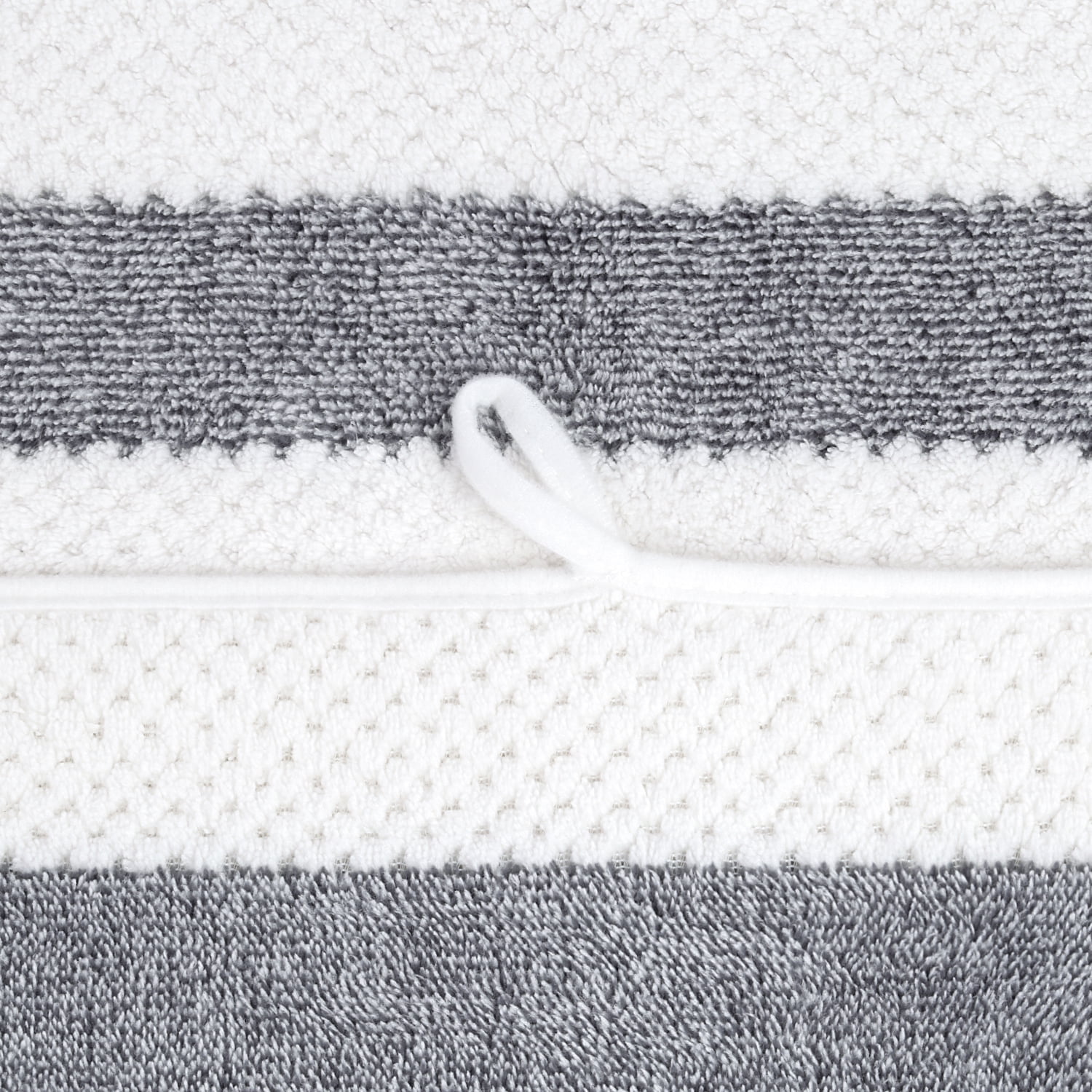 NC Fashion 2 Piece Microfiber Bath Towel Set, Gray, White, Multi-color