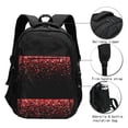 thumbnail image 3 of Balery Red Glitter1 Mochila con carga USB para hombre y mujer - Mochila impermeable y antirrobo para laptop con puerto USB para viajes, trabajo, 3 of 7