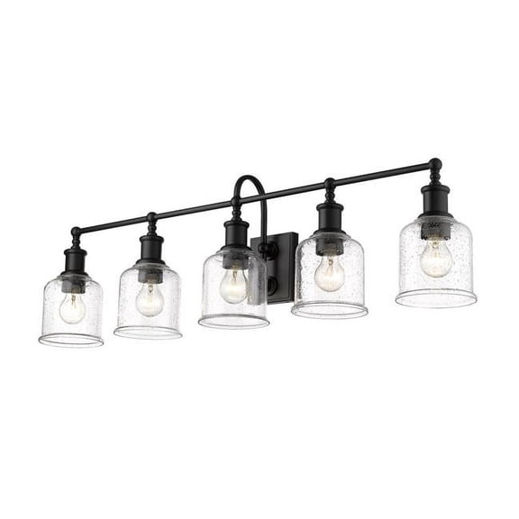 5 Light Bath Vanity In Industrial Style-12.25 Inches Tall And 40.5 Inches Wide Z-Lite 734-5V-Mb