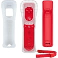 thumbnail image 2 of Manette Wii Compatible avec Nintend Wii, Wii U avec Motion Plus, 1 Paquet Télécommande Wii et Manette Nunchuck avec Étui en Silicone et Dragonne (Rouge), 2 of 6