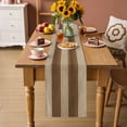 thumbnail image 2 of Brown Wood Grain Table Runner - 120 Inch Long Ombre Rustic Retro Wooden Plank Cotton and Linen Blended Dress Scarves Farmhouse Table Runner for Kitchen Dining, Coffee Table, 13" x 120", 2 of 8
