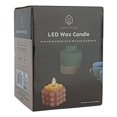 thumbnail image 2 of WAX LED CANDLE WITH LIFE-LIKE FLICKERING FLAME AND BUBBLE FINISH, 2 of 3