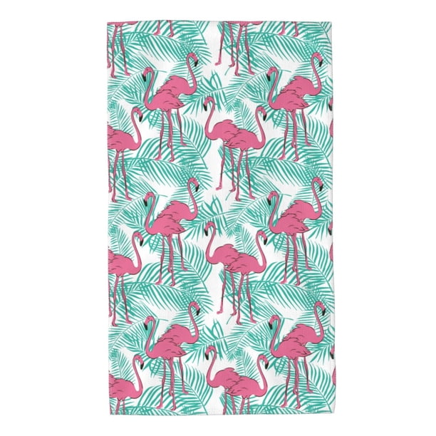 Balery Flamingo Toalla de Microfibra Premium con Estampado – 27.5x16 pulgadas, Alta Absorción, Suave y Aterciopelada, Secado Rápido