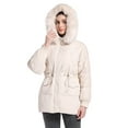 thumbnail image 3 of Akafmk Fall/Winter Womens Puffer Jackets Coats,Womens Winter Puffer Parka,Solid Color Long Sleeve Winter Warm Down Coat Cold Weather Parka, 3 of 3
