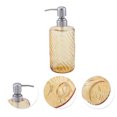 thumbnail image 5 of Unique Bargains 1 Pc Elegant Twill Pattern Soap Pump Dispenser for Bathroom 16.9oz Orange Silver Tone, 5 of 6
