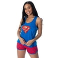 thumbnail image 7 of Dc Comics Women's Superman Classic Logo Racerback Tank Shorts Pajama Set, 7 of 7