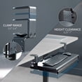 thumbnail image 5 of VIVO Height Adjustable Clamp-on Computer Keyboard Tray with Storage Drawer, 5 of 8