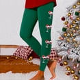 thumbnail image 1 of MKLEKYY Leggings para mujer con estampado navideño de copa roja, ajustados, para fitness y yoga, 1 of 3