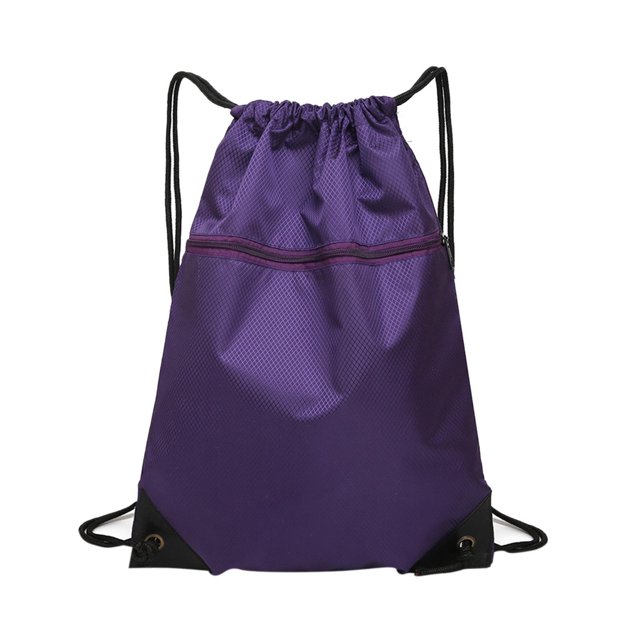 VONKY Portable Nylon Drawstring Bag Sack Beach Gym Backpack Shoes Bags Convenient and Versatile Purple 2Set