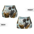 thumbnail image 3 of Sikiie Sunflower Butterfly Skull Print Workout Shorts Women Scrunch Butt Gym Shorts Seamless High Waist Tummy Control Yoga Biker Athletic Shorts, 3 of 5