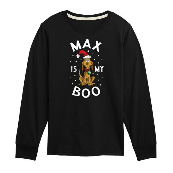 Dr. Seuss The Grinch - Christmas - Max Is My Boo - Toddler & Youth Long Sleeve Graphic T-Shirt