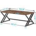 Rustic Large Computer Desk Industrial Extra Long Office Desk Wood Pc
