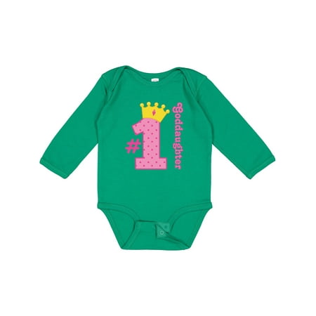 

Inktastic Number One Goddaughter Gift Baby Girl Long Sleeve Bodysuit